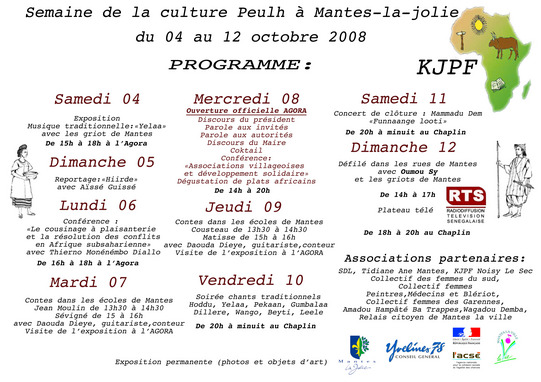 Semaine de la culture Peulh à Mantes-la-Jolie du 4 au 12 octobre 2008