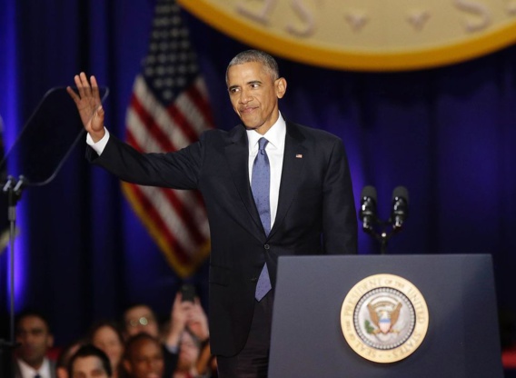 Barack Obama bouleverse Chicago pour son discours d’adieu