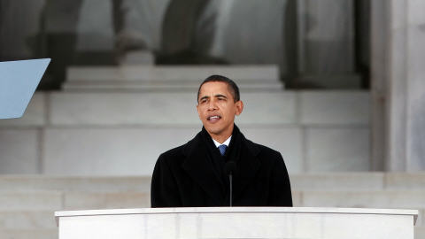 Barack Obama s'est adressé à la foule.