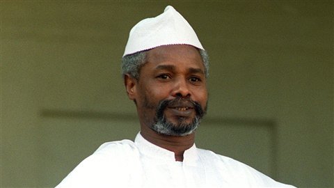 Hissène Habré en 1989, alors qu'il était président du Tchad