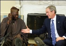 BUSH FELICITE OBASANJO POUR L'ARRESTATION RAPIDE DE TAYLOR