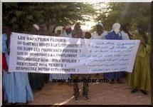 Manifestation d'anciens réfugiés en Mauritanie.