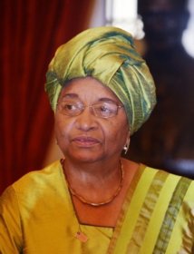 La présidente du Libéria Ellen Johnson Sirleaf