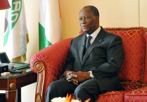 Le président ivoirien Alassane Ouattara, le 14 novembre 2012 à Abidjan AFP