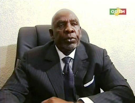 Capture d'image de la télévision ORTM montrant le Premier ministre malien Cheick Modibo Diarra annonçant sa démission, le 11 décembre 2012 à Bamako