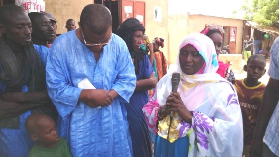 En images: le candidat Ibrahima Moctar Sarr dans la région du Guidimakha, 16 juin 2014