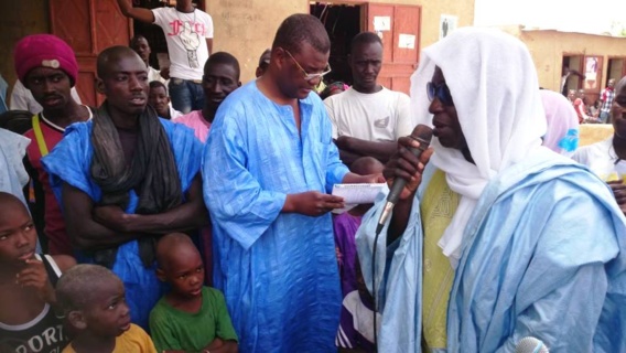 En images: le candidat Ibrahima Moctar Sarr dans la région du Guidimakha, 16 juin 2014