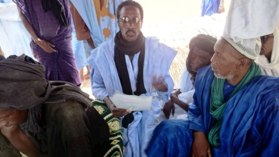 En images: le candidat Ibrahima Moctar Sarr dans la région du Guidimakha, 16 juin 2014