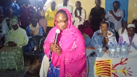 En images:  mardi soir, la population de Kiffa reçoit le candidat à l'élection présidentielle du 21 juin 2014, Monsieur Ibrahima Moctar Sarr.  