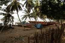 Des embarcations en construction à Elinkine, au Sénégal