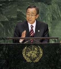 Abolition de l'esclavage.   « Nul ne sera tenu en esclavage ou en servitude », rappelle Ban Ki-moon