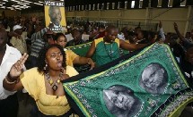 Des militants ANC à Polokwane, le 15 décembre