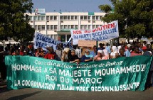 Sénégal - Maroc : Manifestation en faveur du Maroc devant le siège du PS (opposition) à Dakar 