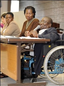 Alexander Phiri, de la fédération des handicapés d'Afrique australe, le 25 mai 2008 à Yokohama