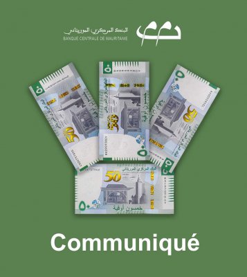 Mauritanie - La BCM : Le billet de banque de 50 ouguiyas est disponible en trois substrats, tous valables et garantis