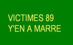 VICTIMES 89 Y’EN A MARRE - Déclaration