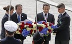 Hollande a célébré le 8 mai avec Sarkozy avant de retrouver ses dossiers.  Commémoration de la fin de la Seconde Guerre mondiale.