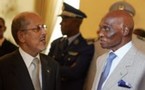 Le président mauritanien Sidi Ould Cheikh Abdallahi reçu par son homologue sénégalais, Abdulaye Wade, le 9 juillet